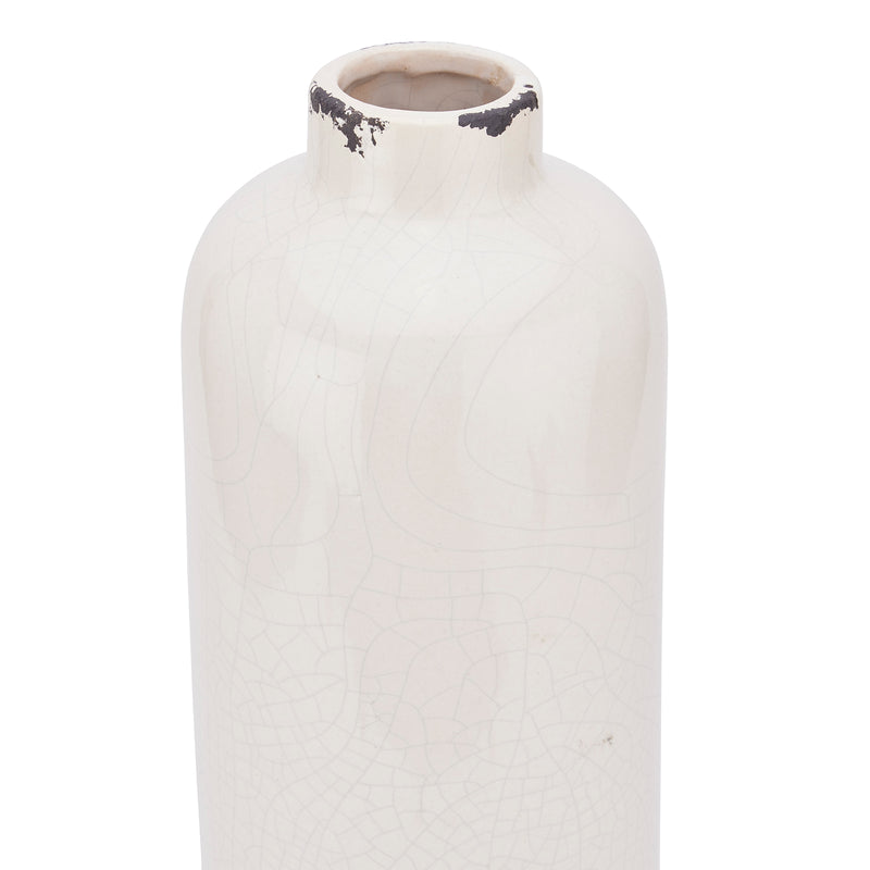 Ethereal Ivory Cracked Elegance Vase