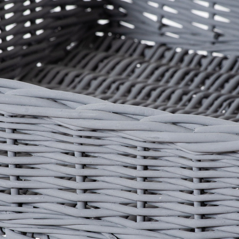 Slate Grey Woven Butler Tray Basket