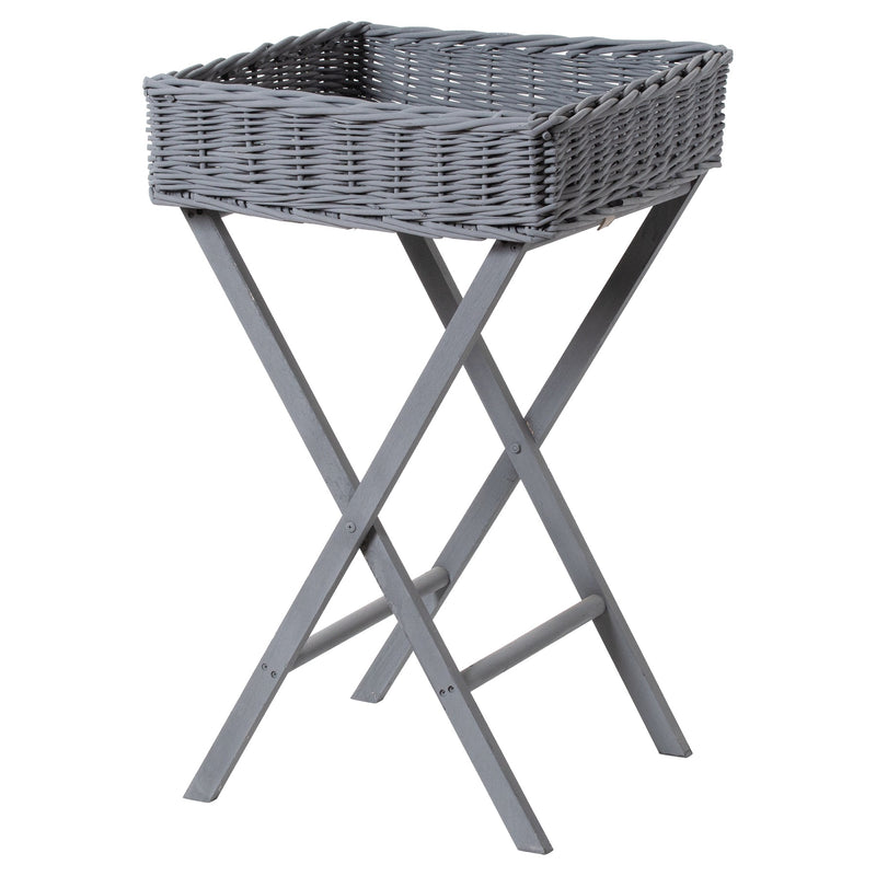 Slate Grey Woven Butler Tray Basket