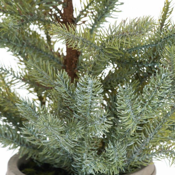 Faux Pine Tree in Stone Pot