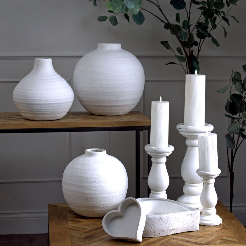 The Small Victoria White Ceramic Vase