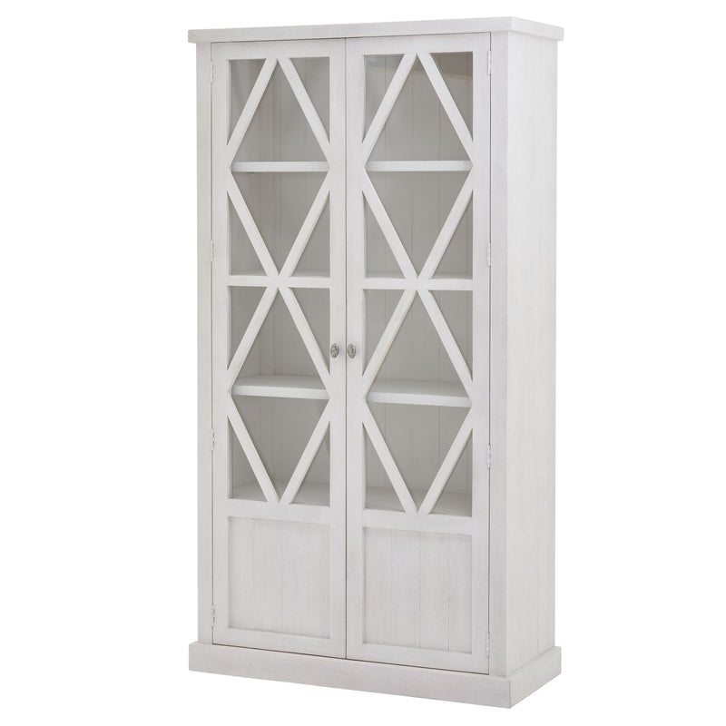 Elysian White Pine Tall Display Cabinet