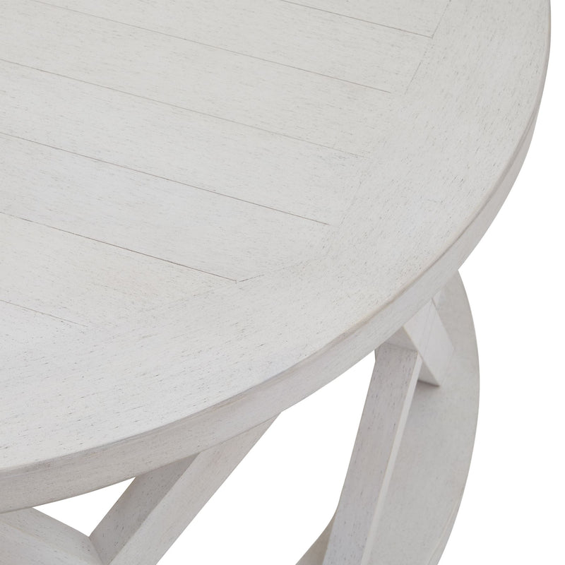 Elysian White Pine Round Coffee Table