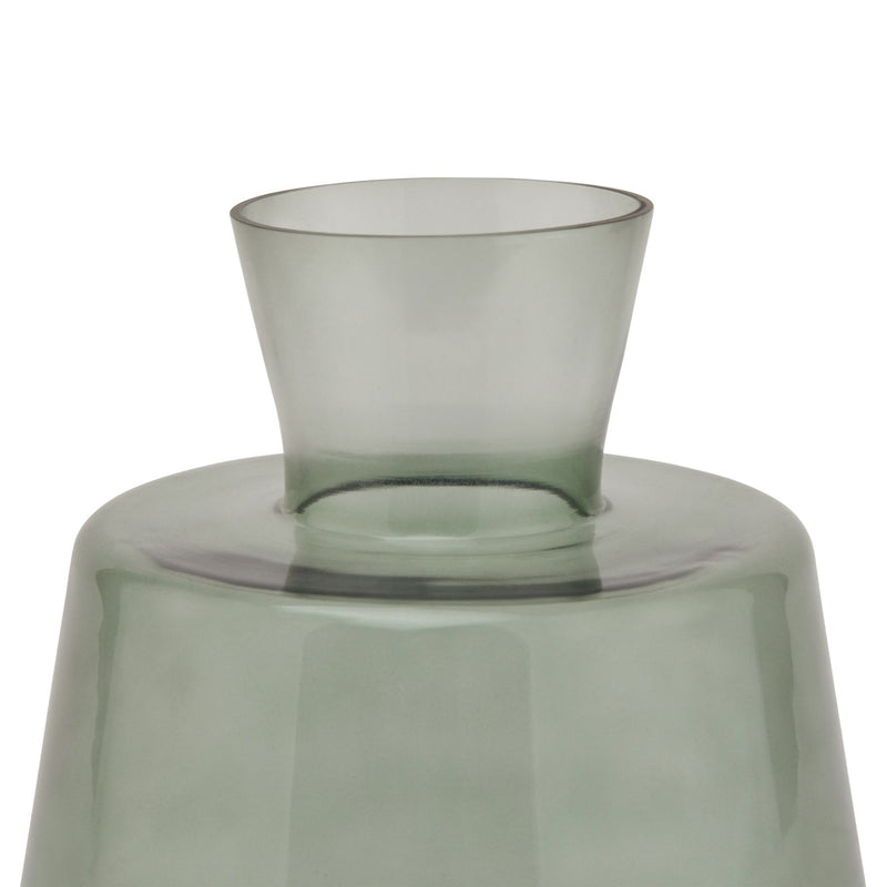 Sage Mist Glass Ellipse Vase