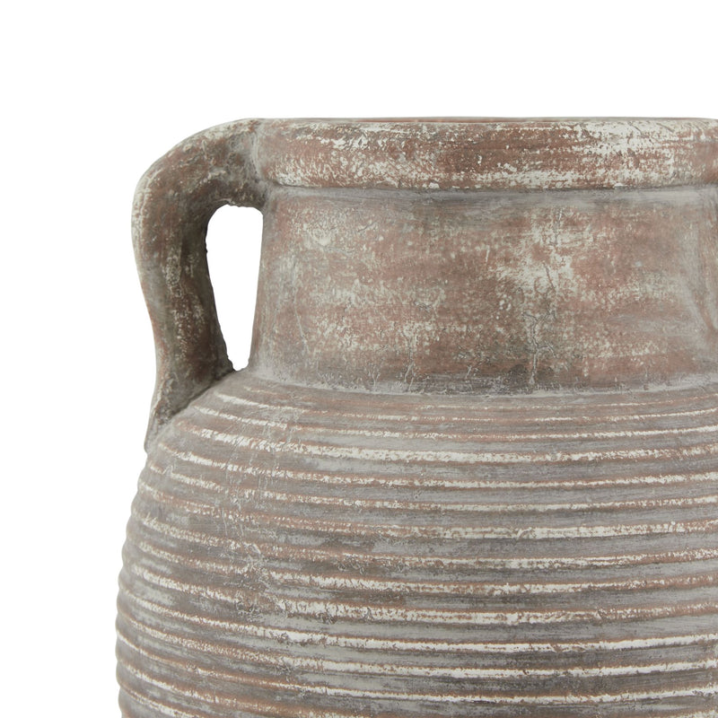 Amphora Sepia Ribbed Vase