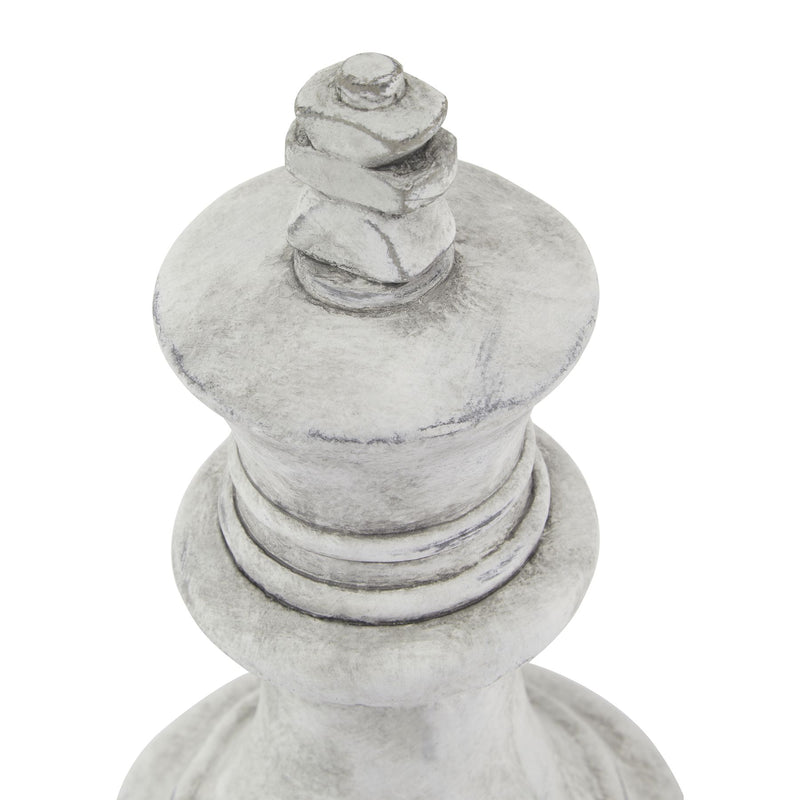 Grey Decorative King Chess Piece