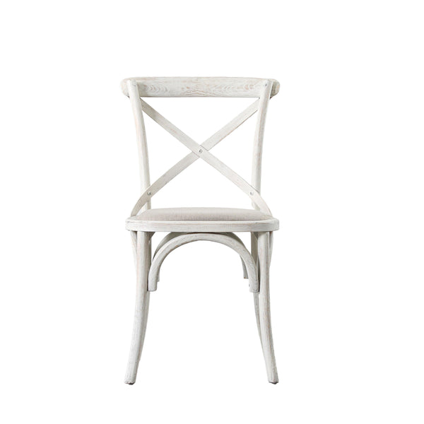 Lucy White Cross Back Chair -2 Pack