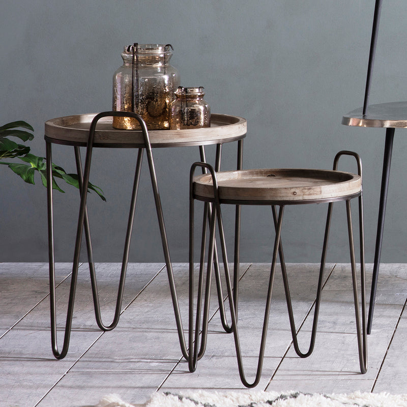 Rustic Hairpin Nest of Tables