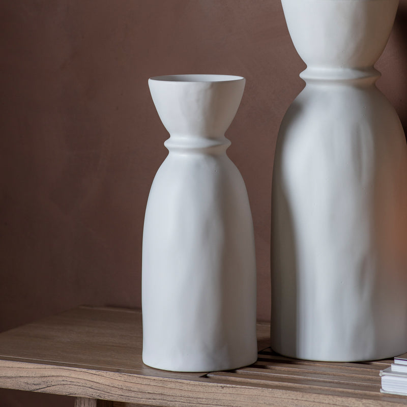 White Takada Bottle Vase