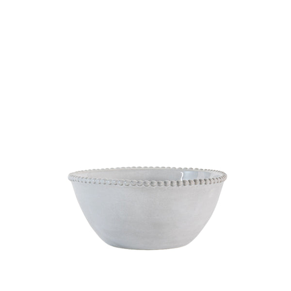 White Beaded Cereal Bowls- 4 Pack