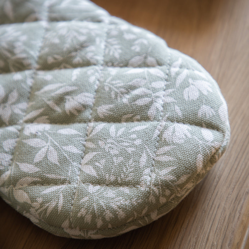 Sage Floral Oven Glove