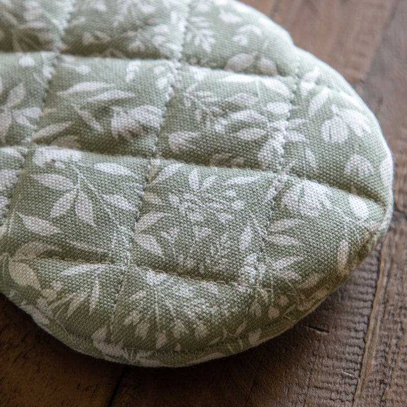 Sage Floral Oven Glove