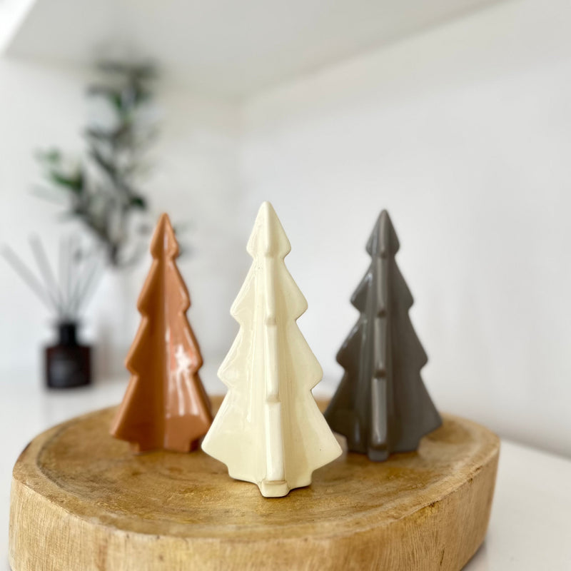 Set of 3 Contemporary Neutral Christmas Trees