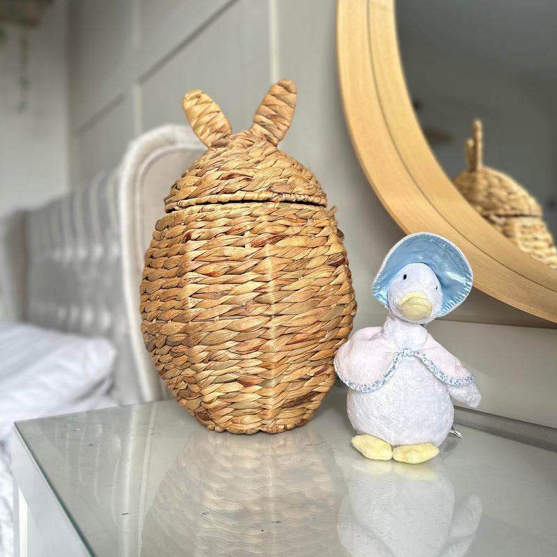 Wicker Bunny Ears Storage Basket