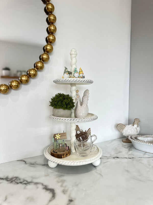 White 3 Tier Styling Tray