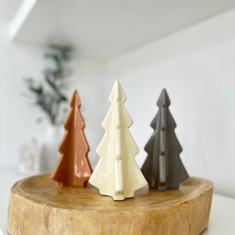 Set of 3 Contemporary Neutral Christmas Trees