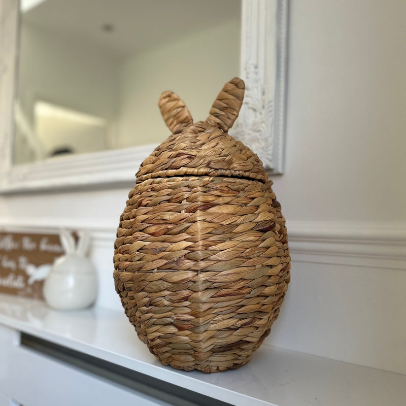 Wicker Bunny Ears Storage Basket