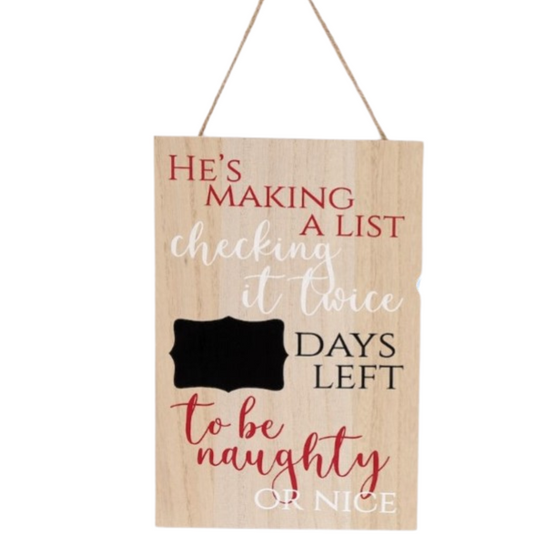 Christmas Wooden Hanging Plaque