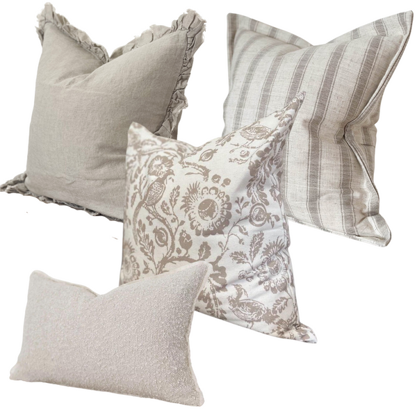 Beige Flanged Country Charm Cushion Collection