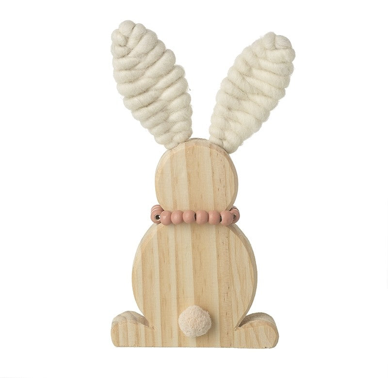 Wooden Sitting Beaded Bunny