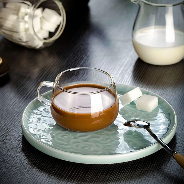 Clear Glass Tea Coffee Mug