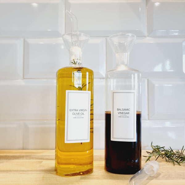 White Oil and Vinegar Labels