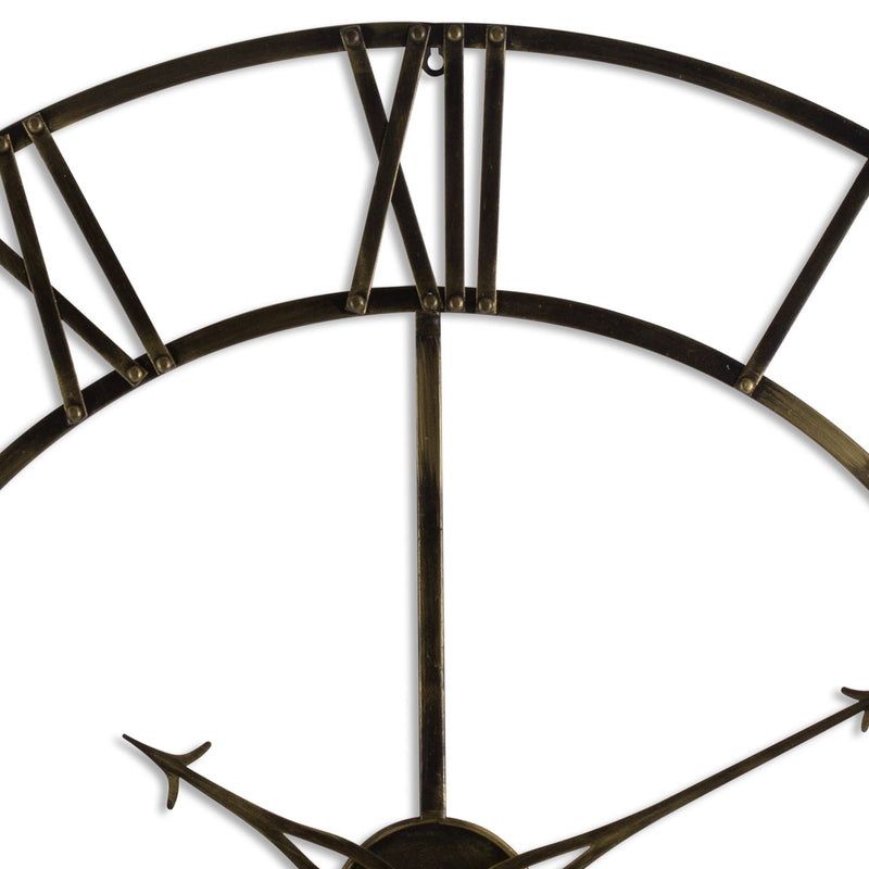 The Draco Large Antique Brass Clock
