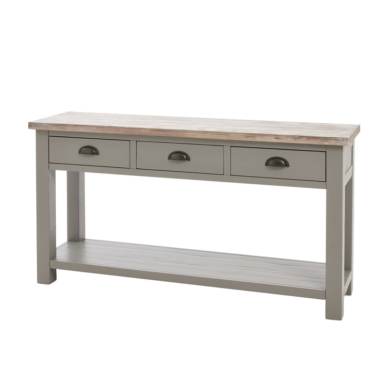 The Bamford  Three Drawer Grey Console Table
