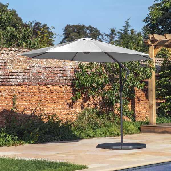 Amalfi Grey Cantilever Parasol