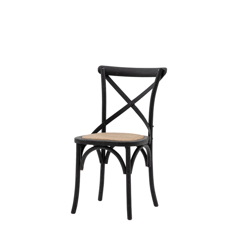 Lucy Black Cross Back Chairs- 2pk