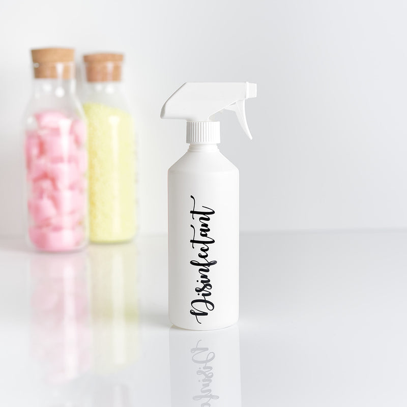 White Personalised Spray Bottle - 500ml