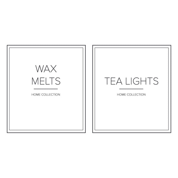 White Tea Light and Wax Melts Labels