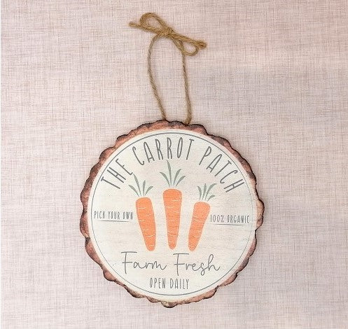 Round Carrot Patch Plaque